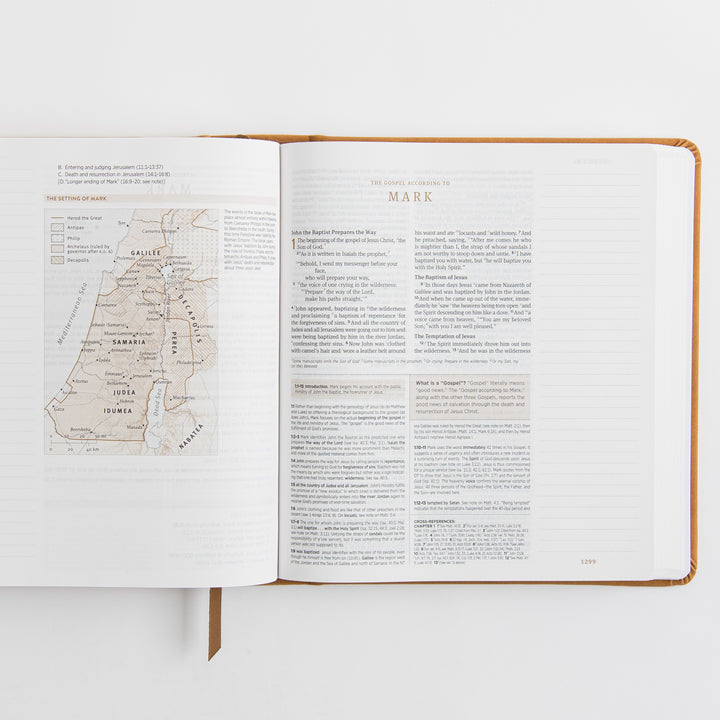 ESV Journaling Study Bible - TruTone, Nubuck Caramel