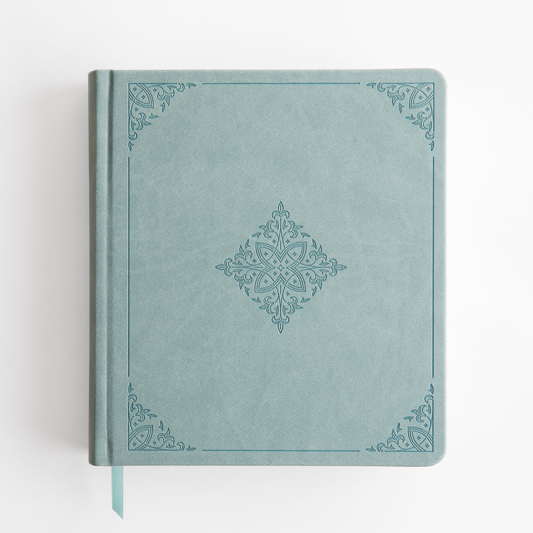ESV Journaling Study Bible - TruTone over Board, Paris Sky, Fleur-de-lis Design