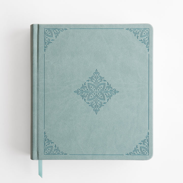 ESV Journaling Study Bible - TruTone over Board, Paris Sky, Fleur-de-lis Design
