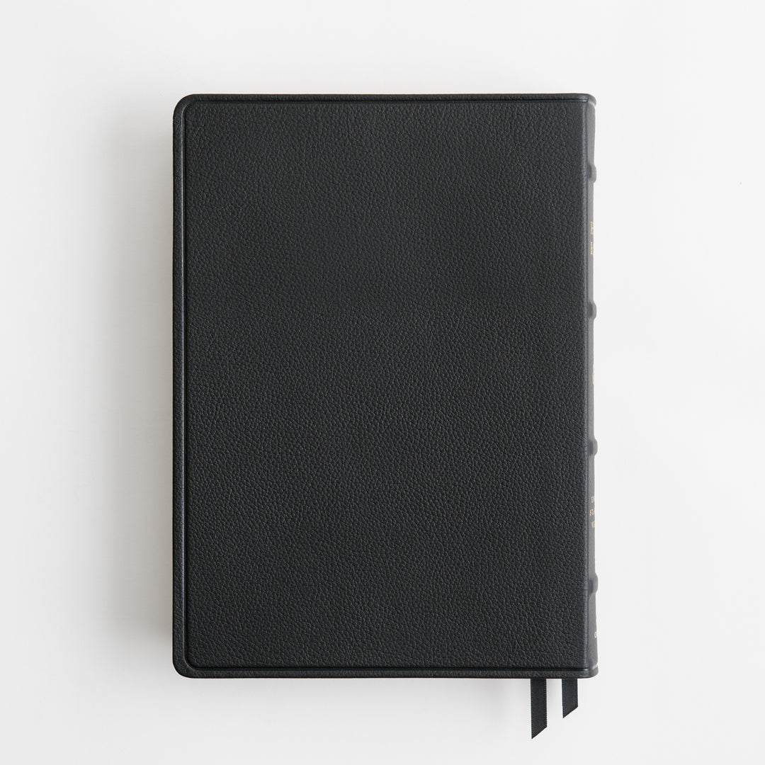 ESV Large Print Bible - Top Grain Leather, Black