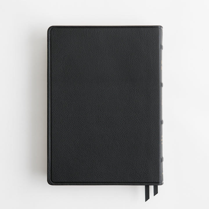 ESV Large Print Bible - Top Grain Leather, Black