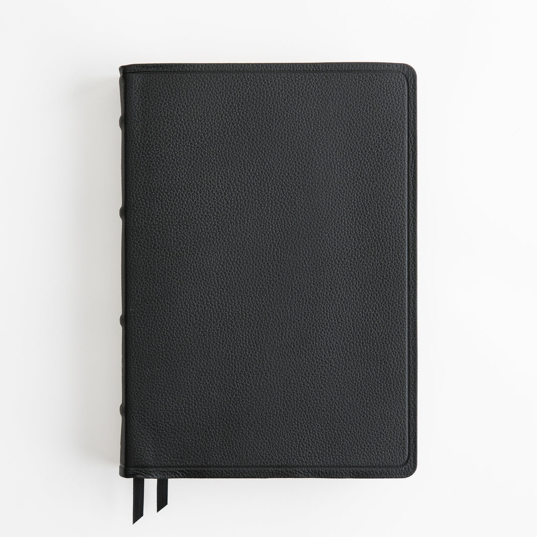 ESV Large Print Bible - Top Grain Leather, Black