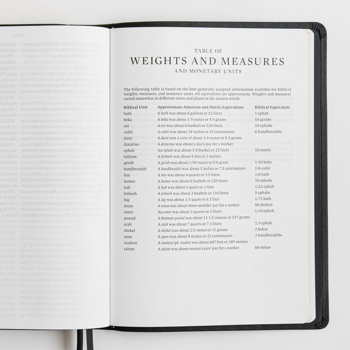 ESV Large Print Bible - Top Grain Leather, Black
