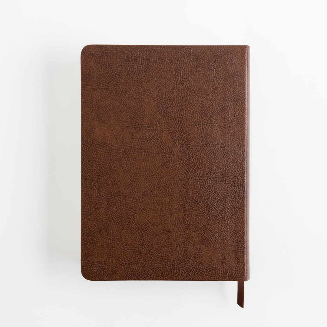 ESV Single Column Journaling Bible, Large Print - Bonded Leather, Mocha
