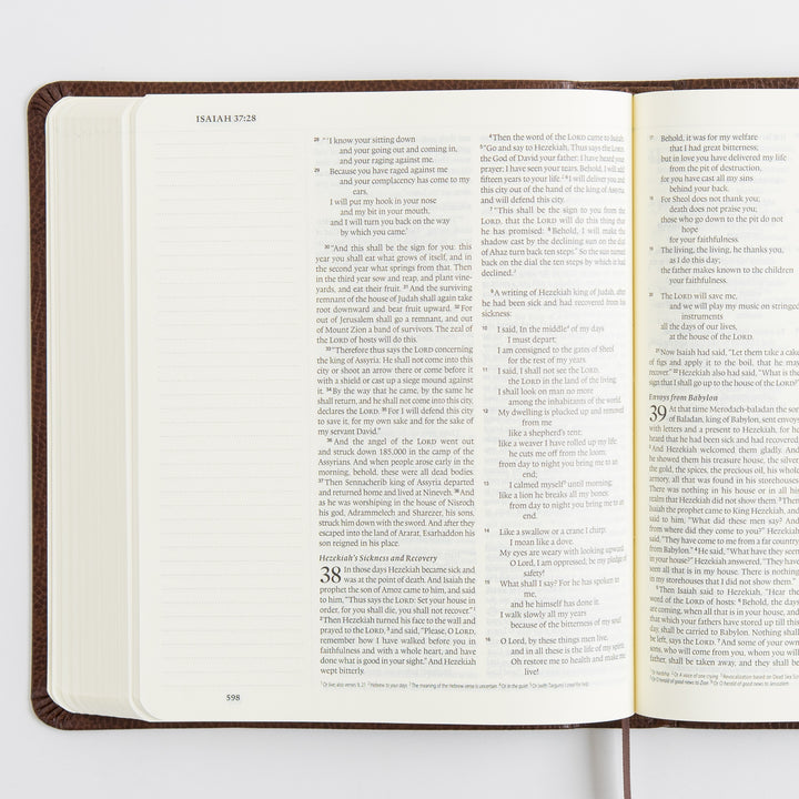 ESV Single Column Journaling Bible, Large Print - Bonded Leather, Mocha
