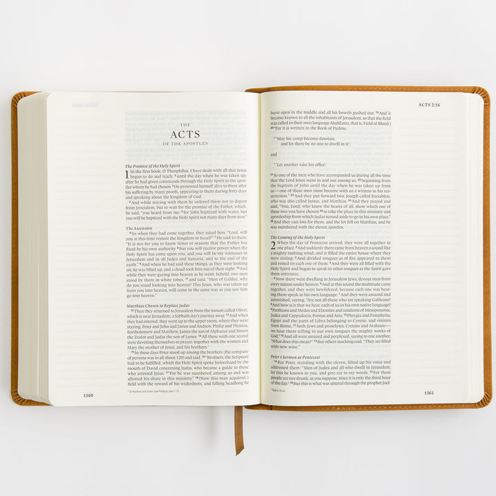 ESV Single Column Journaling Bible, Large Print - TruTone, Nubuck Caramel