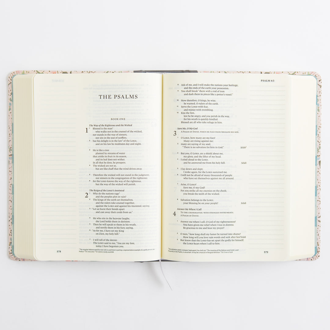 ESV Single Column Journaling Bible, Artist Series - Cloth over Board, Lulie Wallace, In Bloom