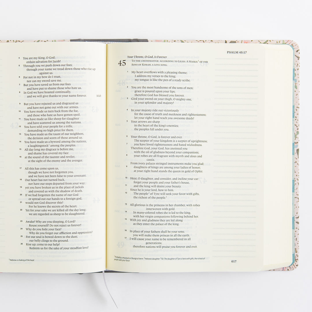 ESV Single Column Journaling Bible, Artist Series - Cloth over Board, Lulie Wallace, In Bloom