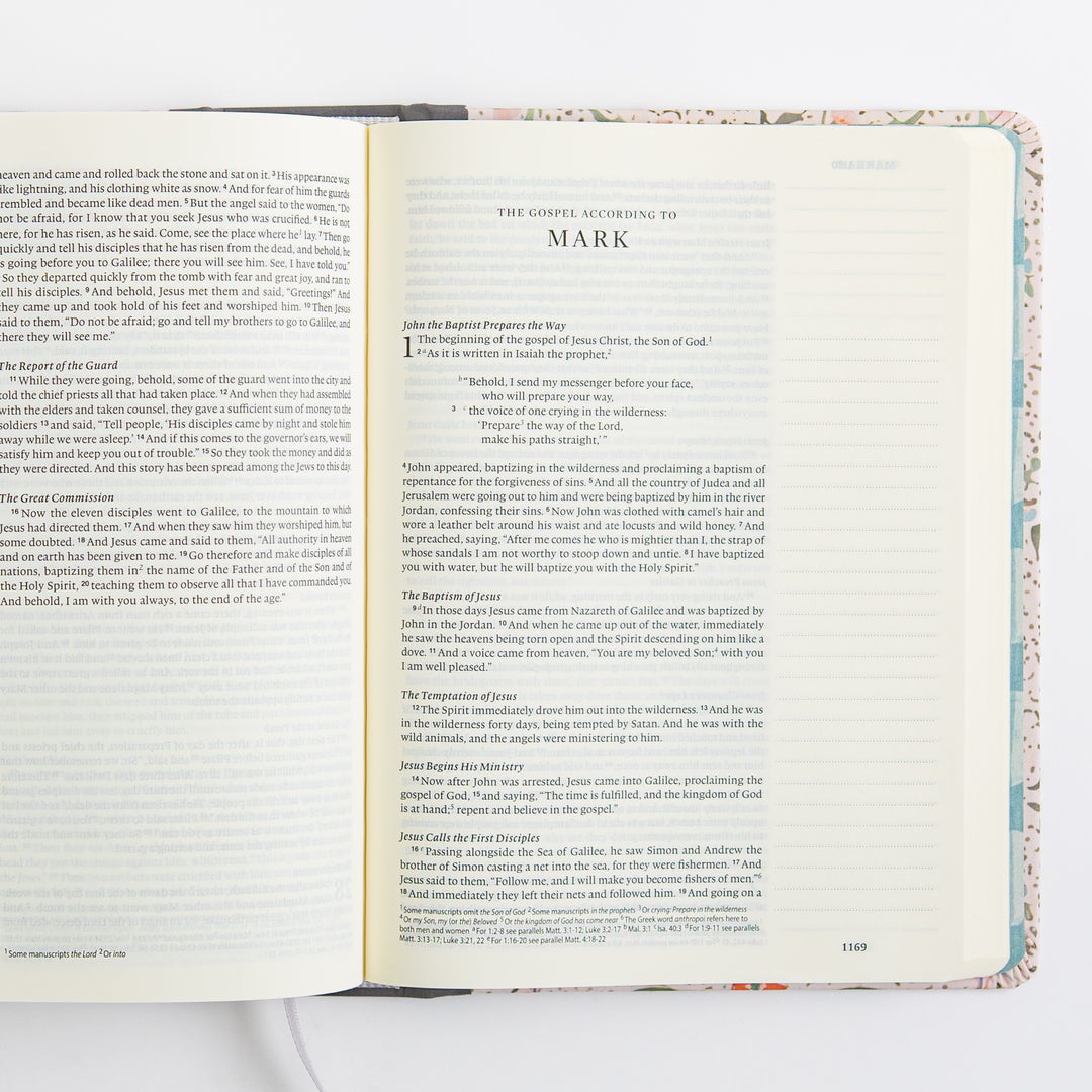 ESV Single Column Journaling Bible, Artist Series - Cloth over Board, Lulie Wallace, In Bloom