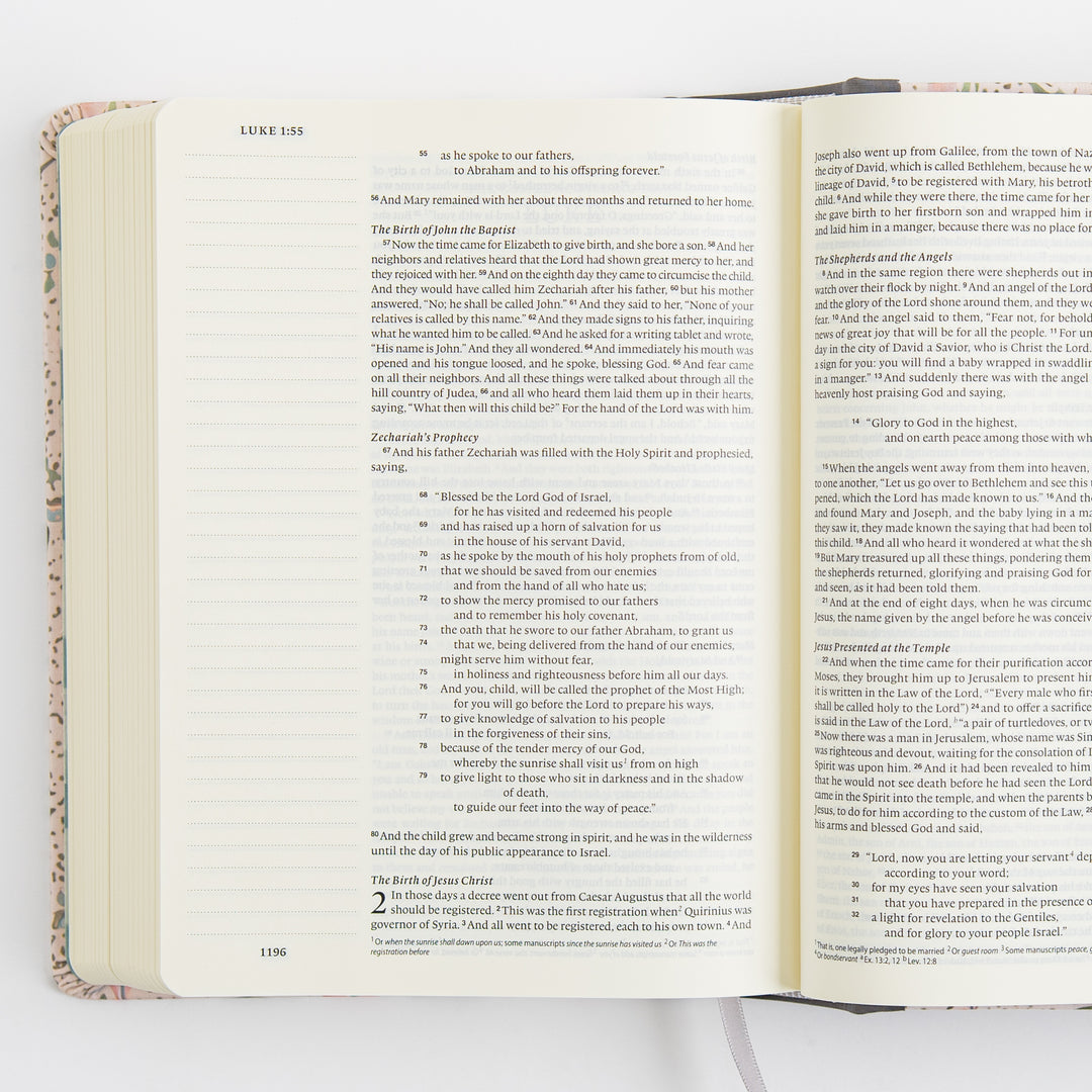 ESV Single Column Journaling Bible, Artist Series - Cloth over Board, Lulie Wallace, In Bloom