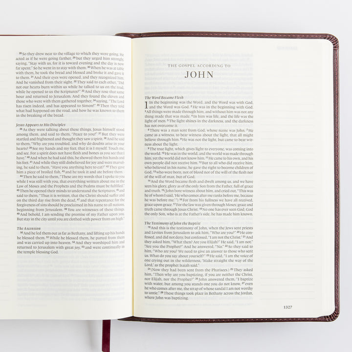 ESV Single Column Journaling Bible, Large Print - TruTone, Burgundy/Red