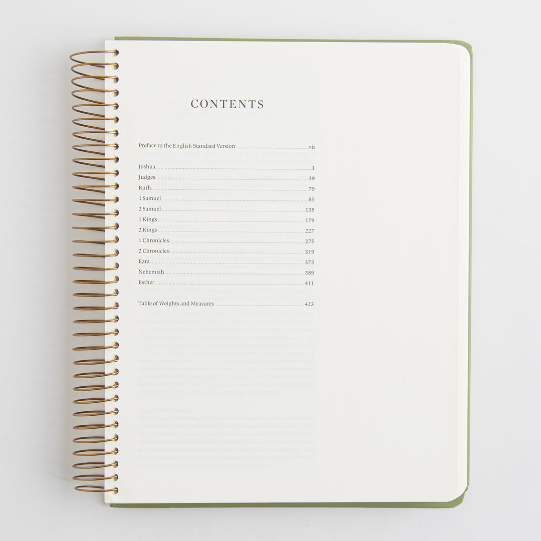 ESV Spiral-Bound Journaling Bible, History - Hardcover
