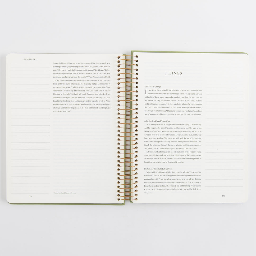 ESV Spiral-Bound Journaling Bible, History - Hardcover