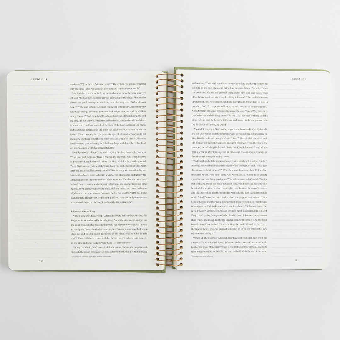 ESV Spiral-Bound Journaling Bible, History - Hardcover