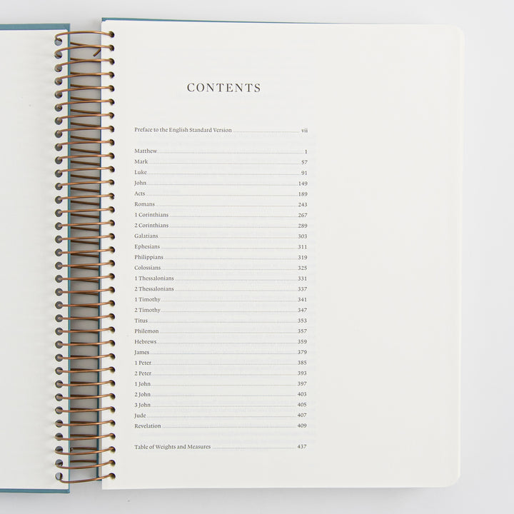 ESV Spiral-Bound Journaling Bible, New Testament - Hardcover