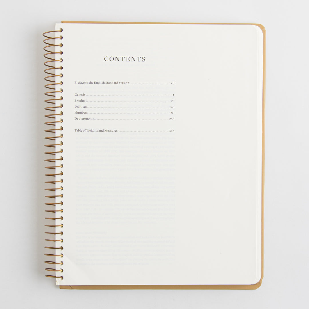 ESV Spiral-Bound Journaling Bible, Pentateuch - Hardcover