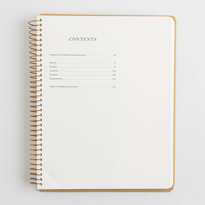 ESV Spiral-Bound Journaling Bible, Pentateuch - Hardcover