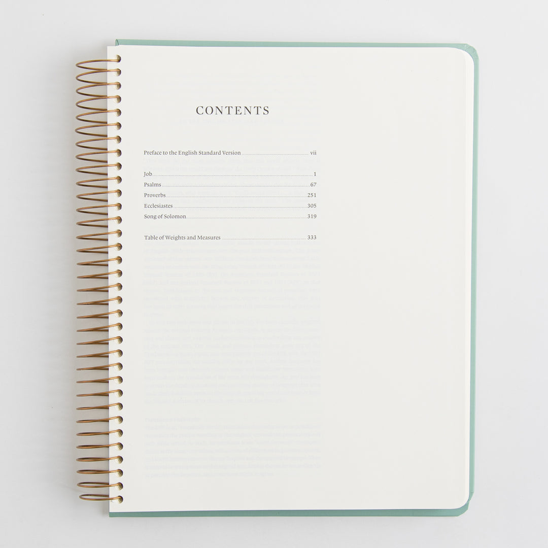 ESV Spiral-Bound Journaling Bible, Poetry - Hardcover