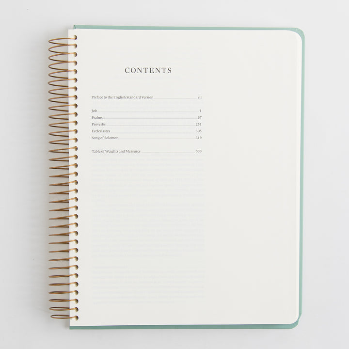 ESV Spiral-Bound Journaling Bible, Poetry - Hardcover
