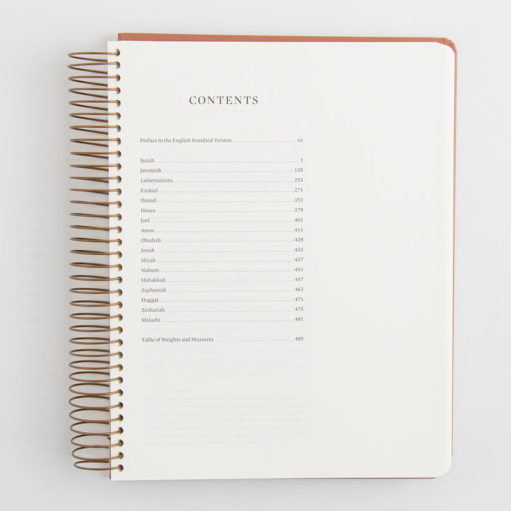 ESV Spiral-Bound Journaling Bible, Prophets - Hardcover