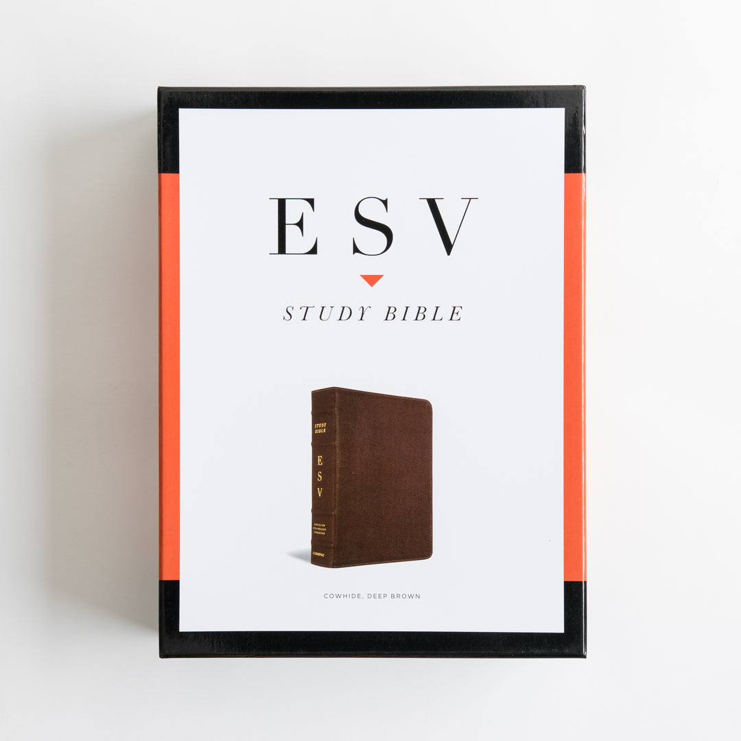 ESV Study Bible - Cowhide, Deep Brown