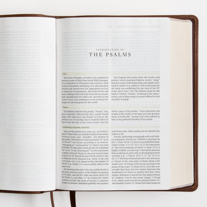 ESV Study Bible - Cowhide, Deep Brown