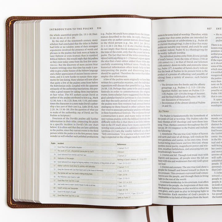 ESV Study Bible - Cowhide, Deep Brown