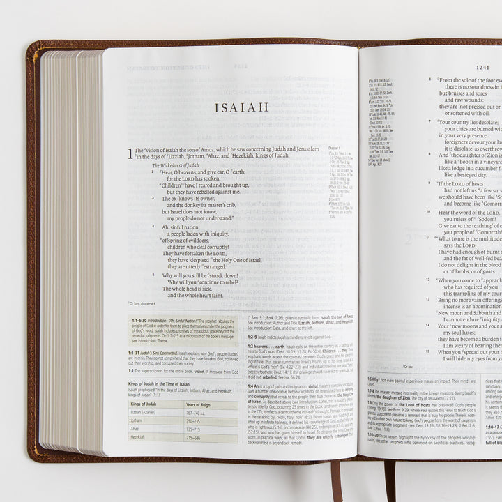ESV Study Bible - Cowhide, Deep Brown