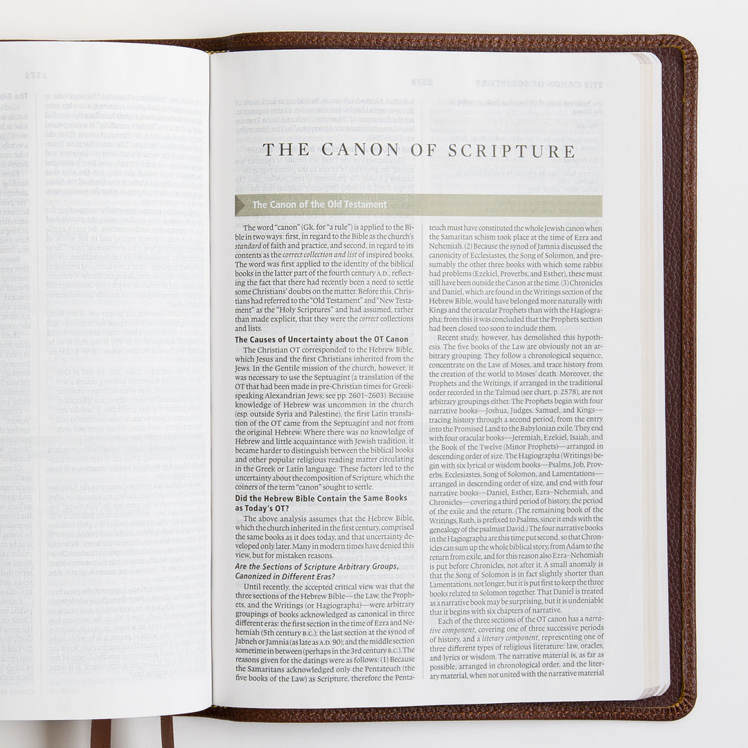 ESV Study Bible - Cowhide, Deep Brown