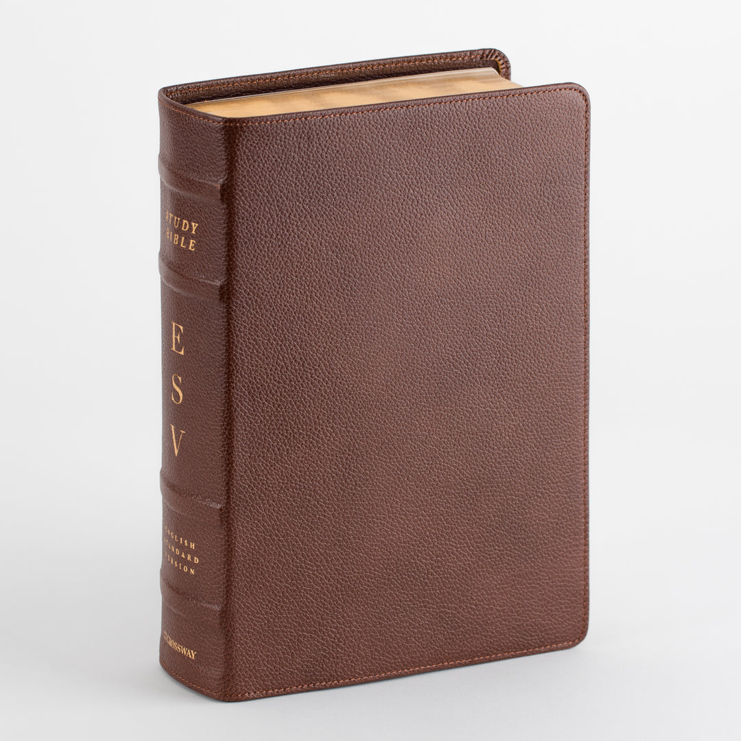ESV Study Bible - Cowhide, Deep Brown
