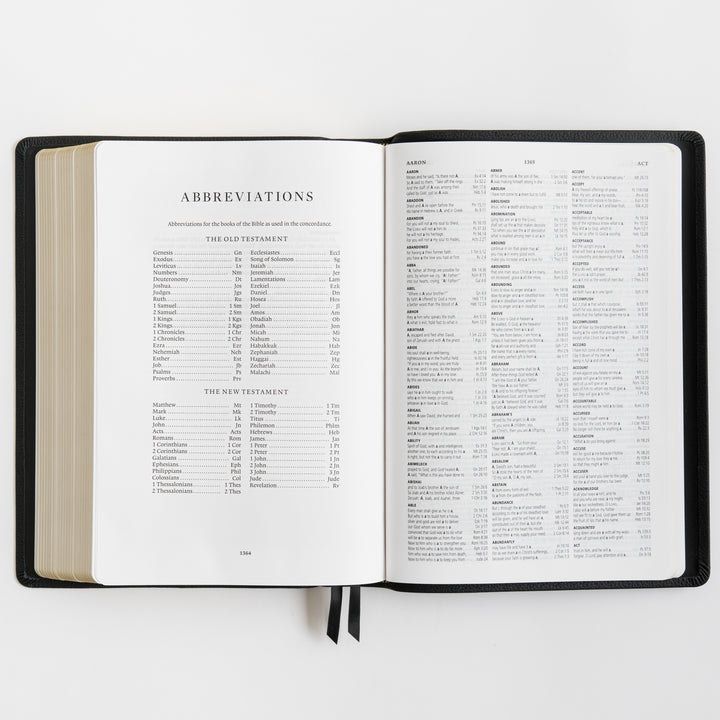 ESV Wide Margin Reference Bible, Red Letter - Top Grain Leather, Black