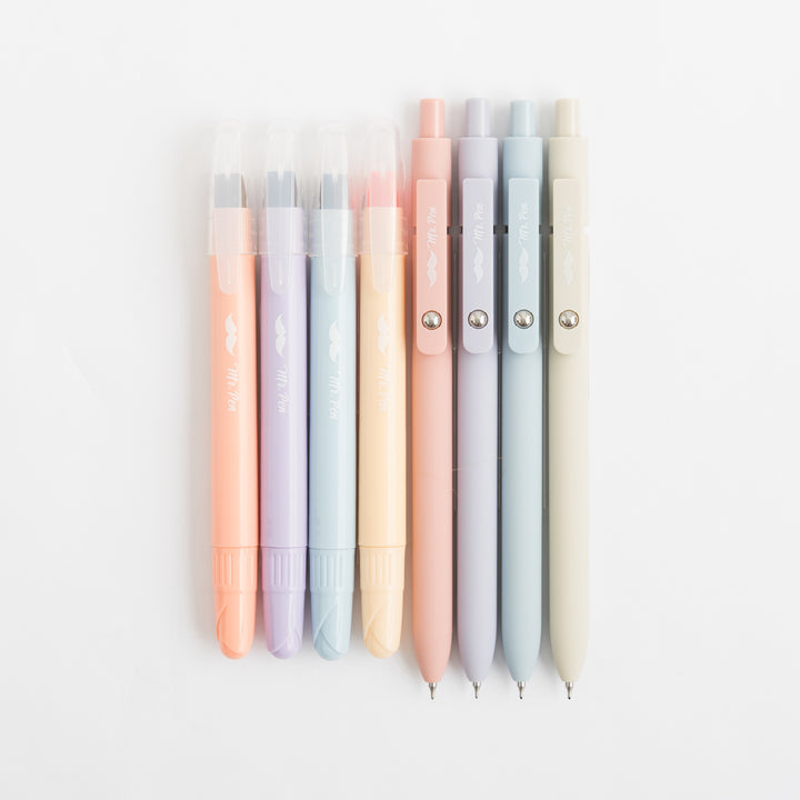 Gel Highlighters and Pens - 8 Pack - Pastel Barrel - No Bleed Through - Bible Journaling Kit