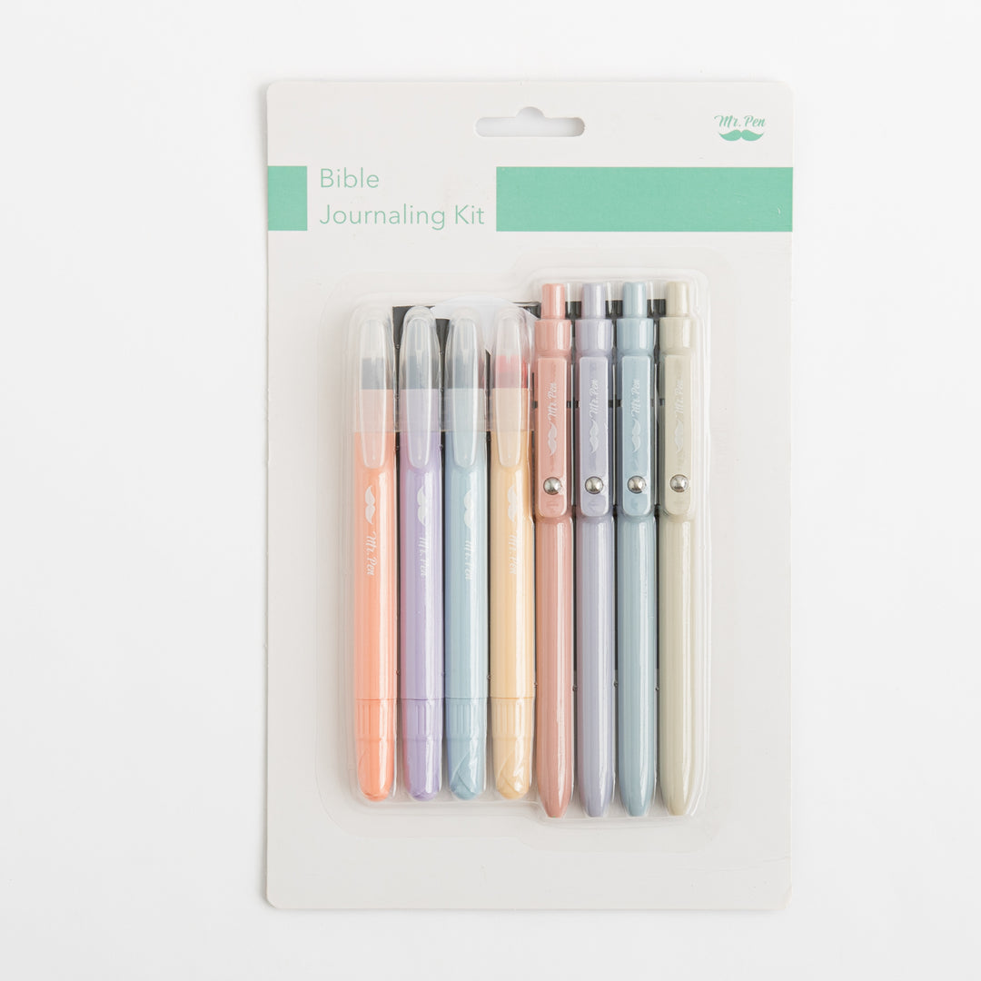 Gel Highlighters and Pens - 8 Pack - Pastel Barrel - No Bleed Through - Bible Journaling Kit