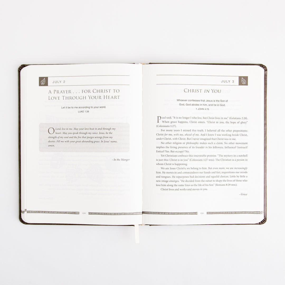 God Is With You Every Day - 365-Day Devotional By Max Lucado - Large Text - Leathersoft