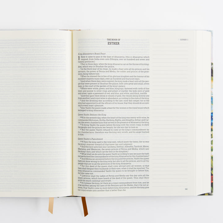 KJV Large Print Notetaking Bible - Cloth Over Board - Coram Theme