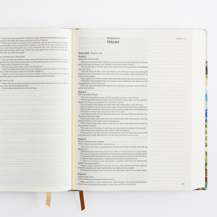 KJV Large Print Notetaking Bible - Cloth Over Board - Coram Theme