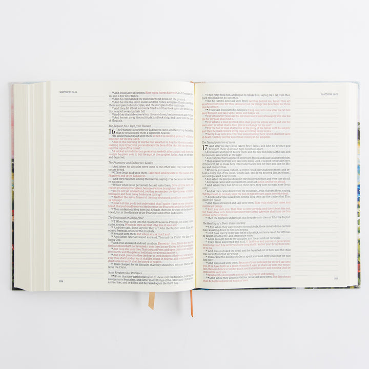 KJV Large Print Notetaking Bible - Cloth Over Board - Coram Theme
