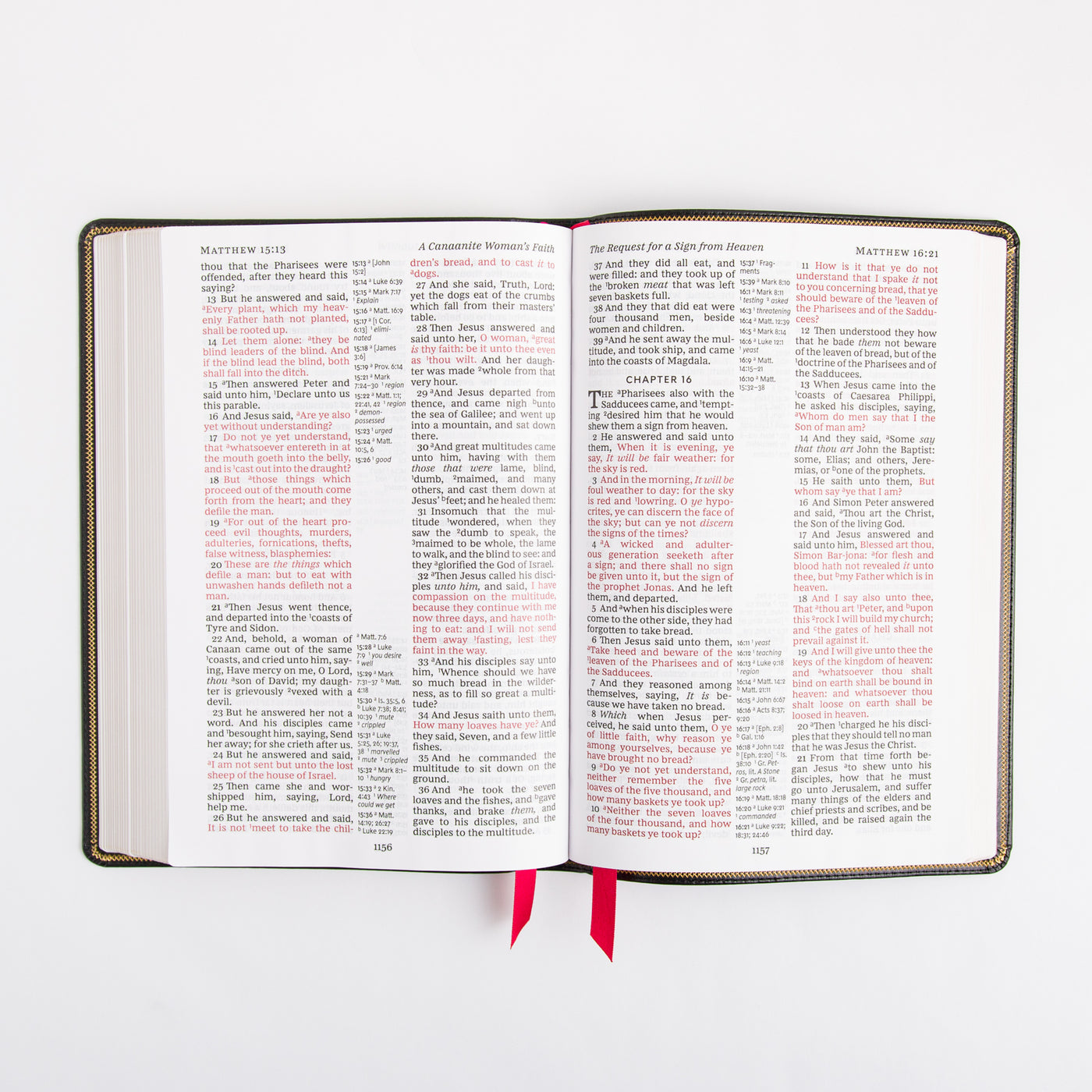 KJV Deluxe Reference Bible - Giant Print - Cross References - Red Letter - Deluxe Leathersoft - Black
