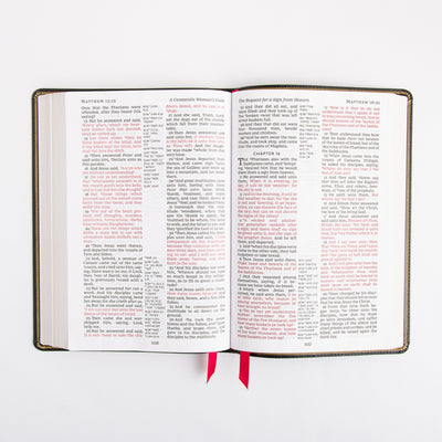 KJV Deluxe Reference Bible - Giant Print - Cross References - Red Letter - Deluxe Leathersoft - Black