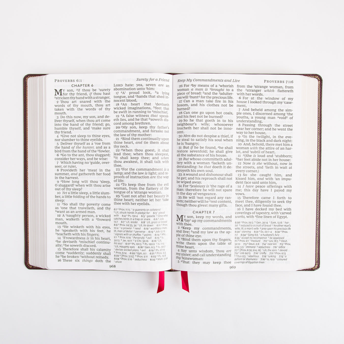 KJV Holy Bible - Super Giant Print - Cross References - Deluxe Leathersoft - Red Letter - Burgundy