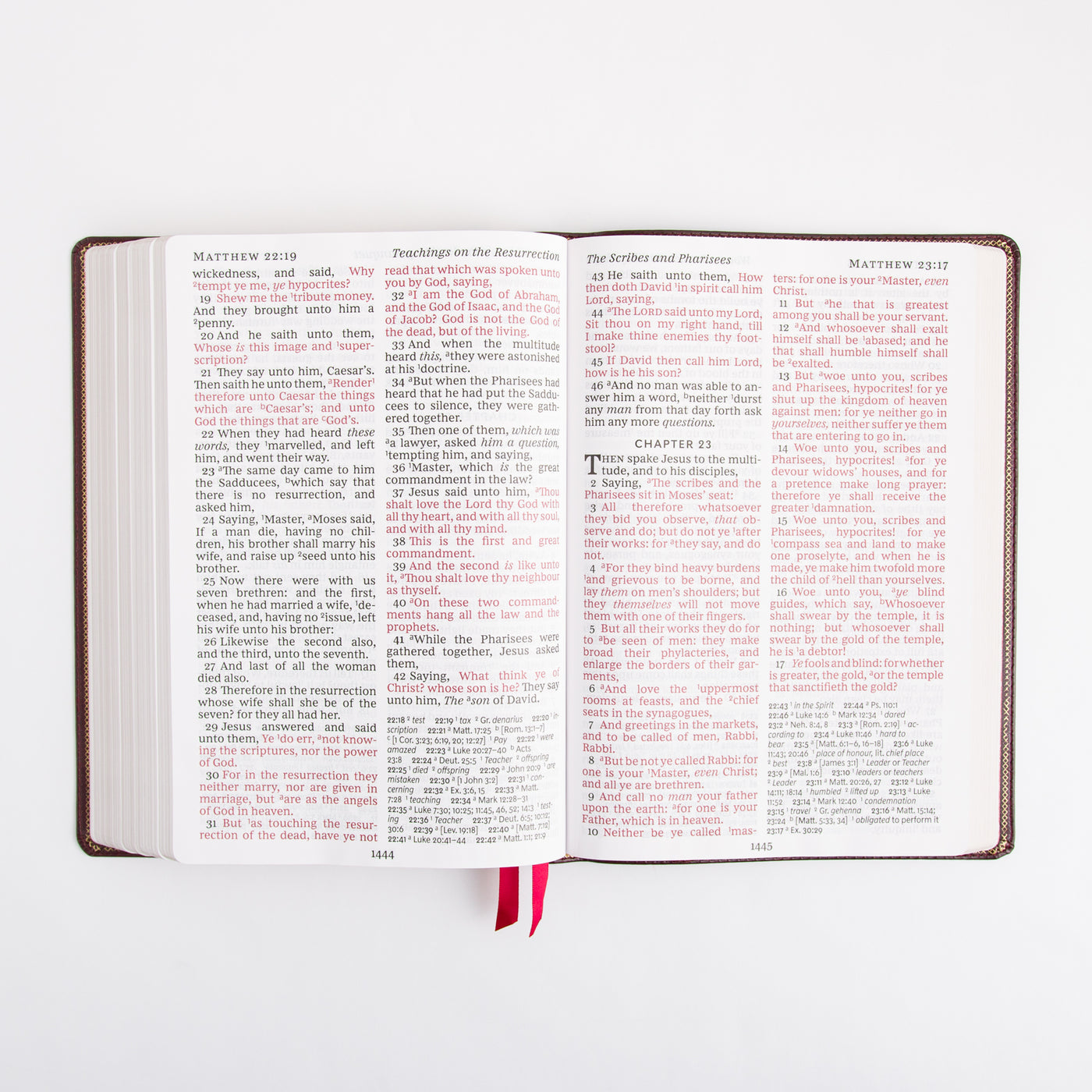 KJV Holy Bible - Super Giant Print - Cross References - Deluxe Leathersoft - Red Letter - Burgundy