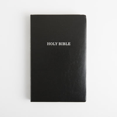 KJV Holy Bible - Gift and Award - Red Letter - Leather Look - Black