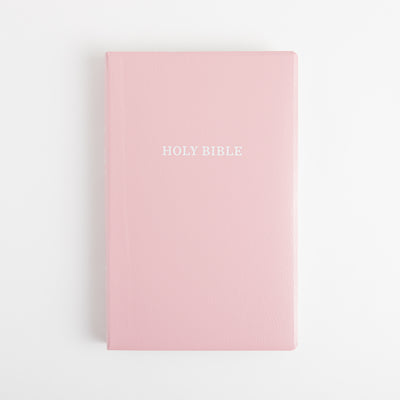 KJV Holy Bible - Gift and Award Bible - Red Letter - Leather Look - Pink