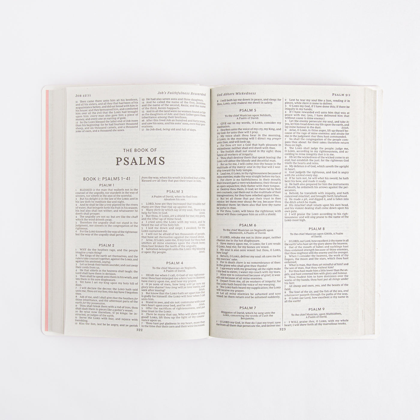 KJV Holy Bible - Gift and Award Bible - Red Letter - Leather Look - Pink