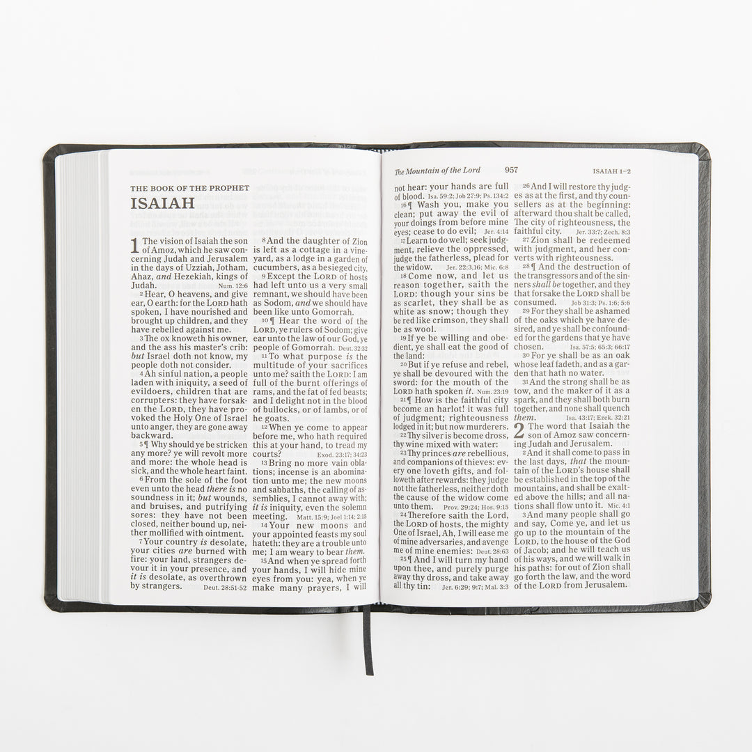 KJV Personal Size Reference Bible - Large Print - Charcoal