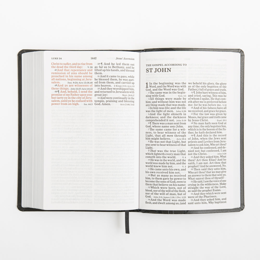KJV Personal Size Reference Bible - Large Print - Charcoal