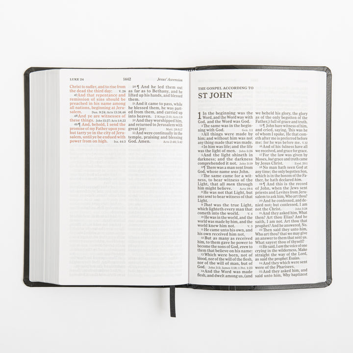 KJV Personal Size Reference Bible - Large Print - Charcoal