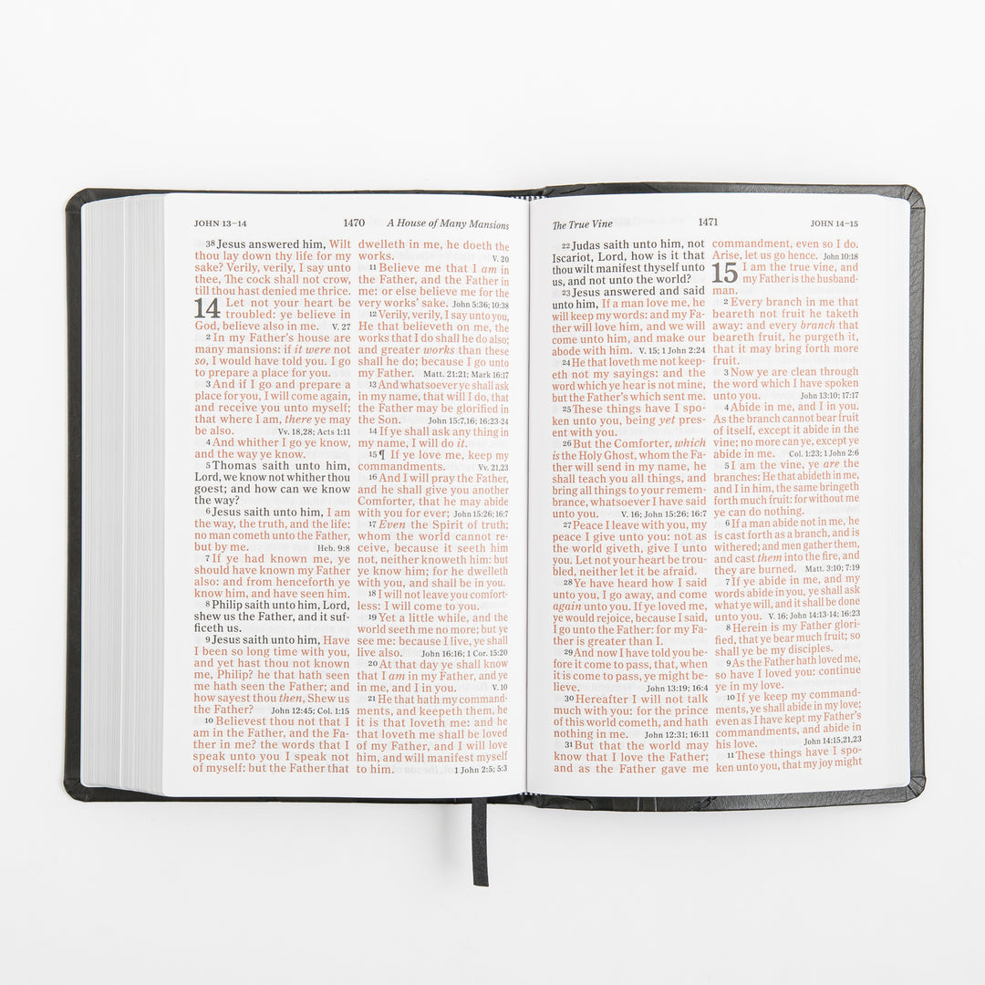 KJV Personal Size Reference Bible - Large Print - Charcoal