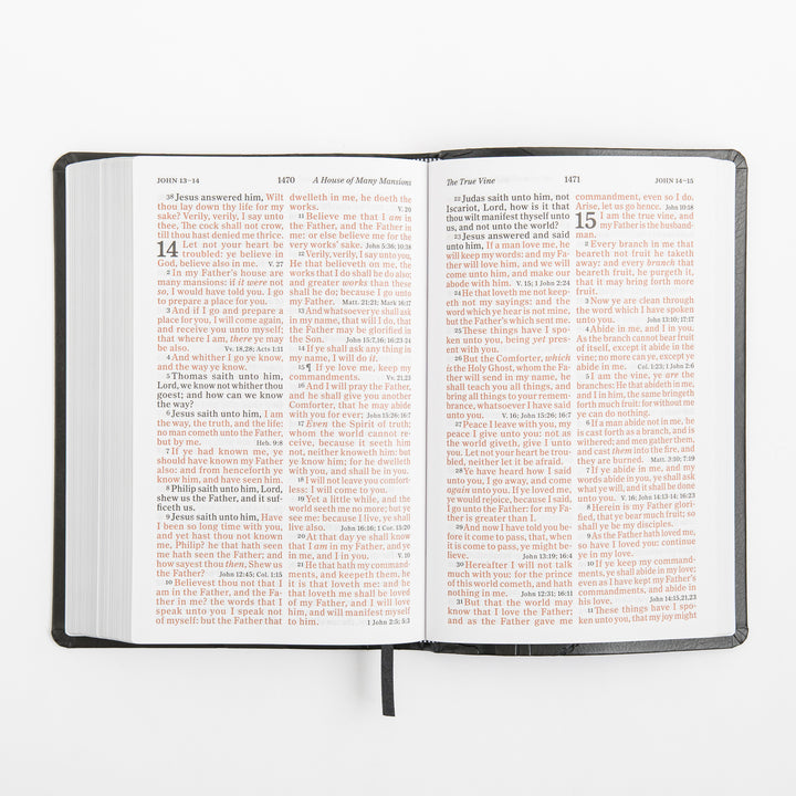 KJV Personal Size Reference Bible - Large Print - Charcoal