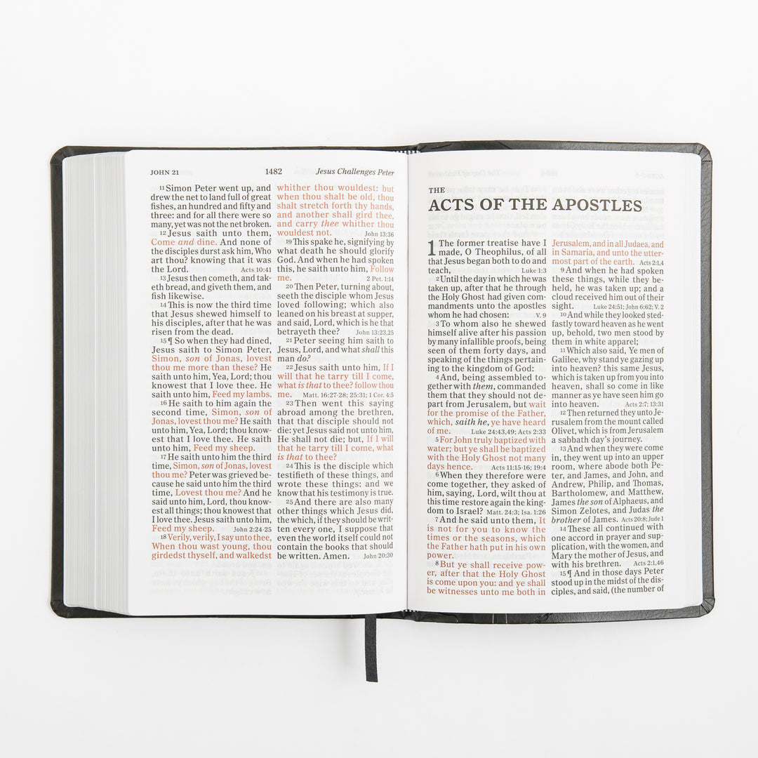 KJV Personal Size Reference Bible - Large Print - Charcoal